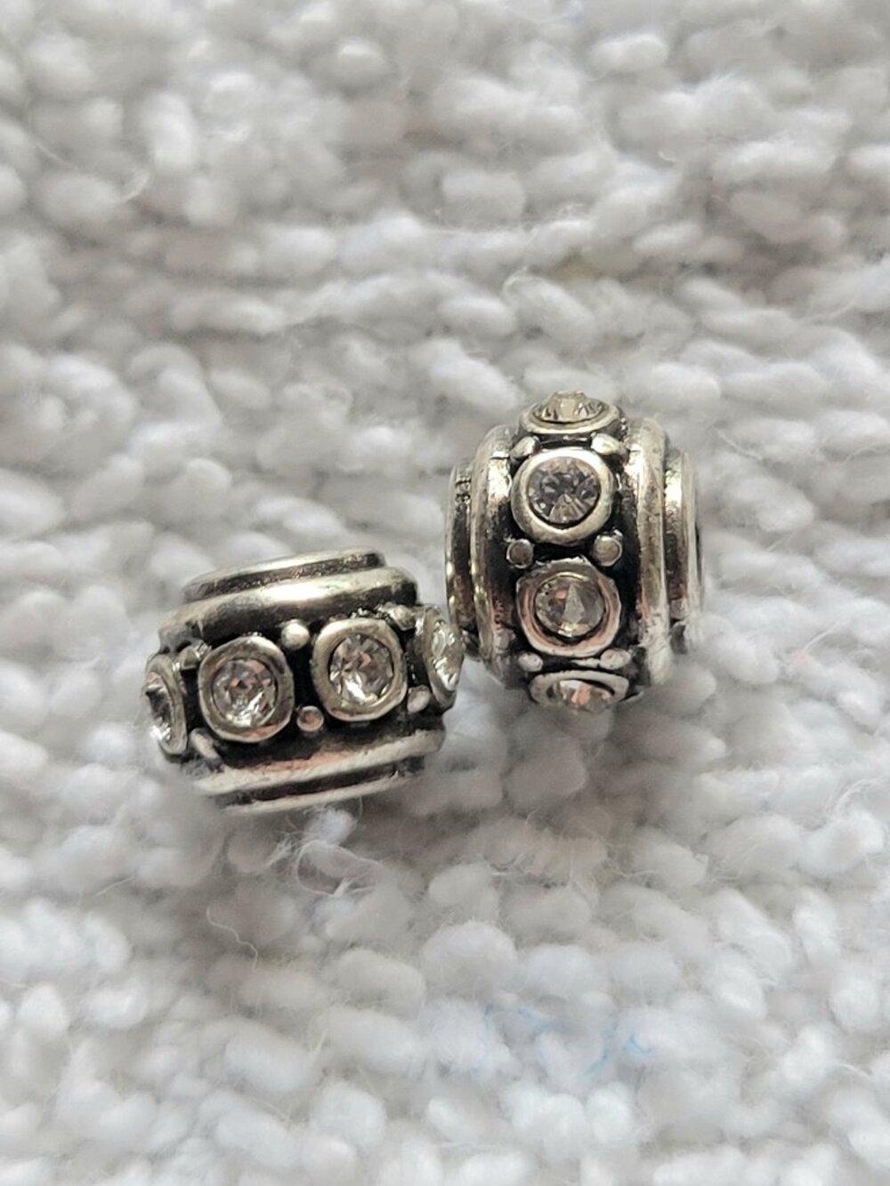 Brighton Lot of 2 MINI Glam Beads Clear Crystals New